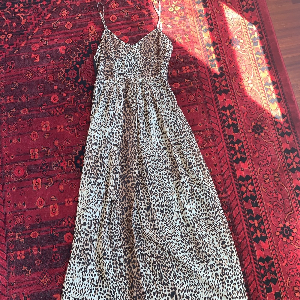 Cheetah print maxi dress, worn once.